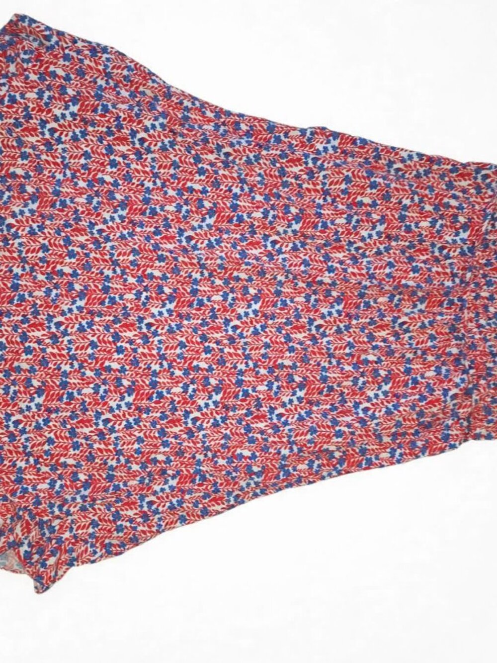 J.Crew Floral Maxi Dress 6 Red Blue Tie Strap Sundress Summer Boho